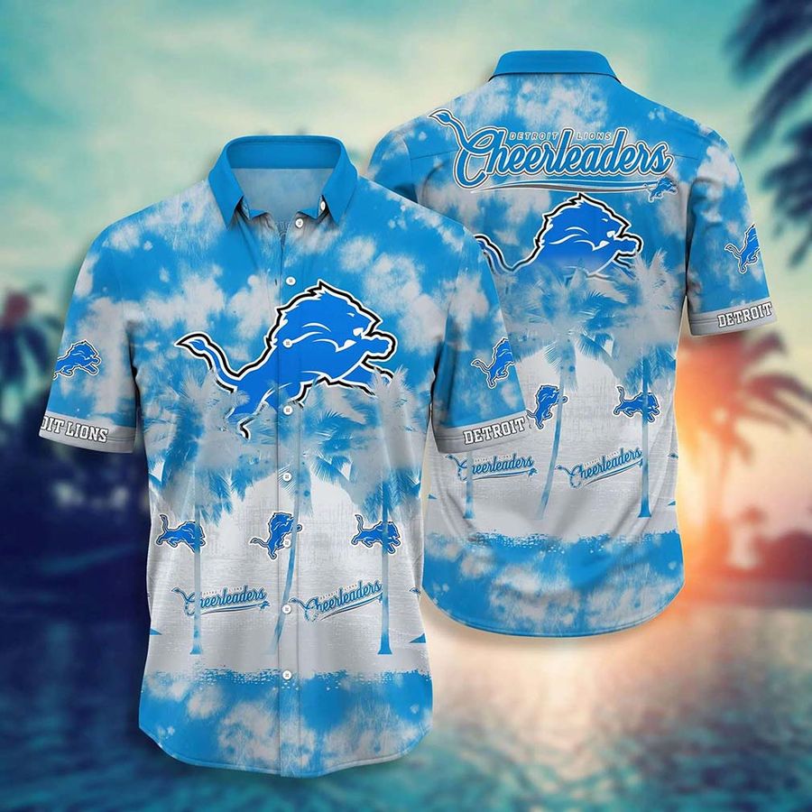 Detroit Lions NFL Hawaiian Shirt And Short Tropical Pattern Graphic Short Sleeve Hot Trend Summer Gift For Fans