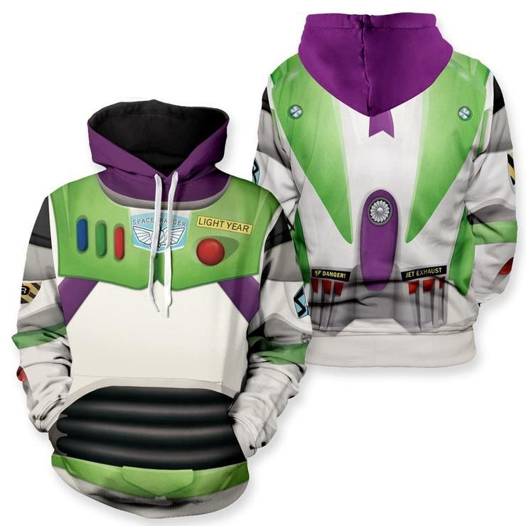 Disney Buzz Lightyear 3D Full Printing Pullover Hoodie Shirt Toy Story 4 Men And Women 3D Full Printing Shirt Buzz Lightyear 3D All Over Printed Hoodie