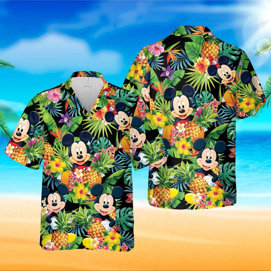 Disney Hawaiian Shirt Summer Beach Trip Family Women’s Mickey Mouse
