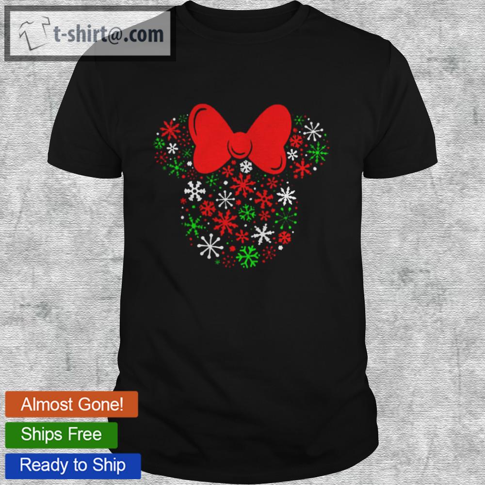 Disney minnie mouse icon holiday snowflakes sweater shirt