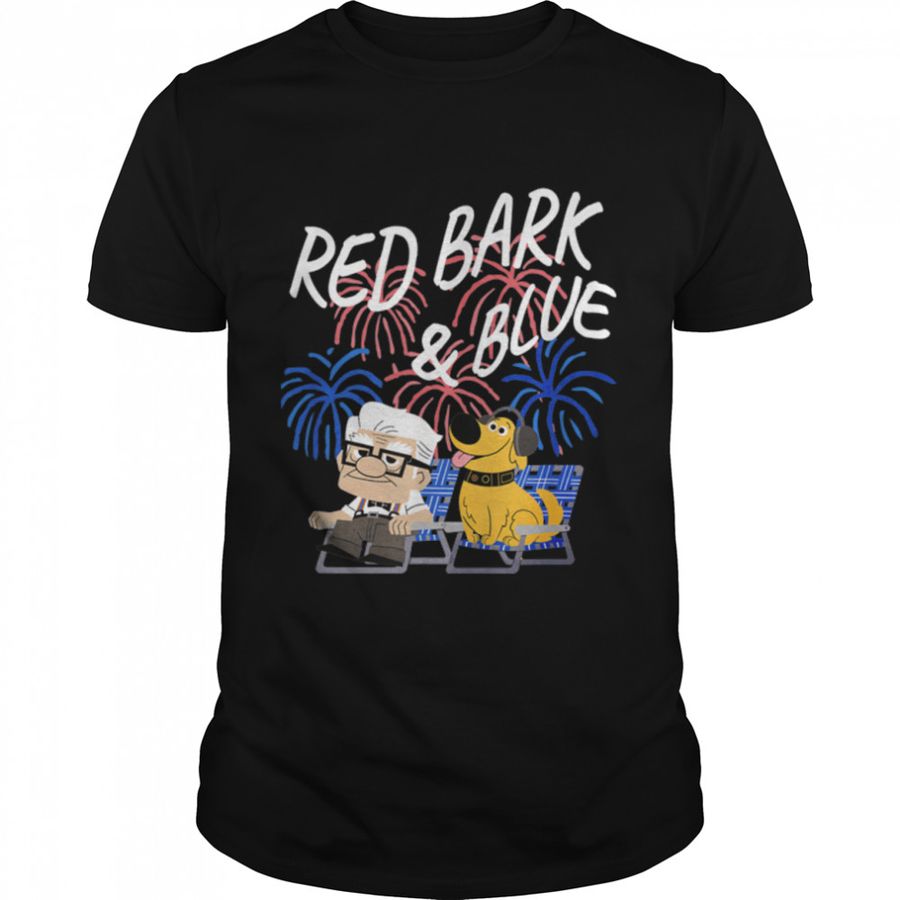 Disney Pixar UP 4th Of July Red Bark And Blue T-Shirt B09KML2TBH