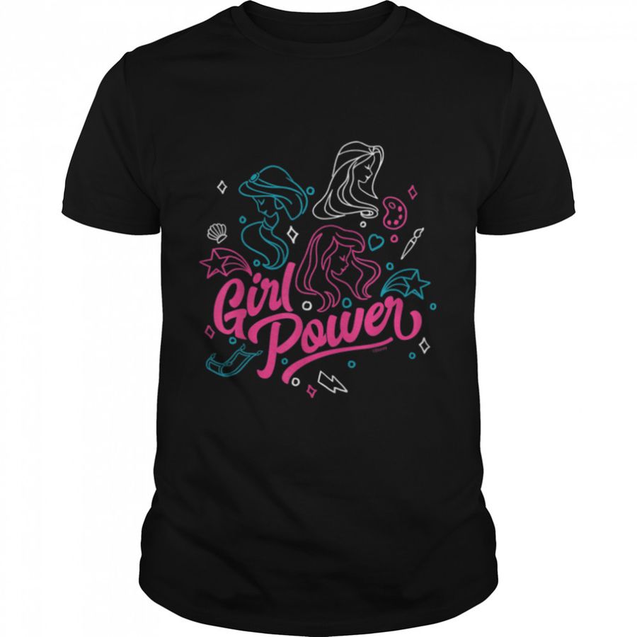 Disney Princess Jasmine Rapunzel Ariel Girl Power T-Shirt B09VYHLR1C