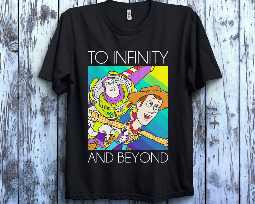 Disney Toy Story 4 Buzz  Woody To Infinity and Beyond Unisex Gift T-Shirt