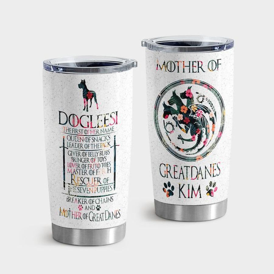 Dog Mom Insulated Cups, Mother Of Great Dane Tumbler Tumbler Cup 20oz , Tumbler Cup 30oz, Straight Tumbler 20oz