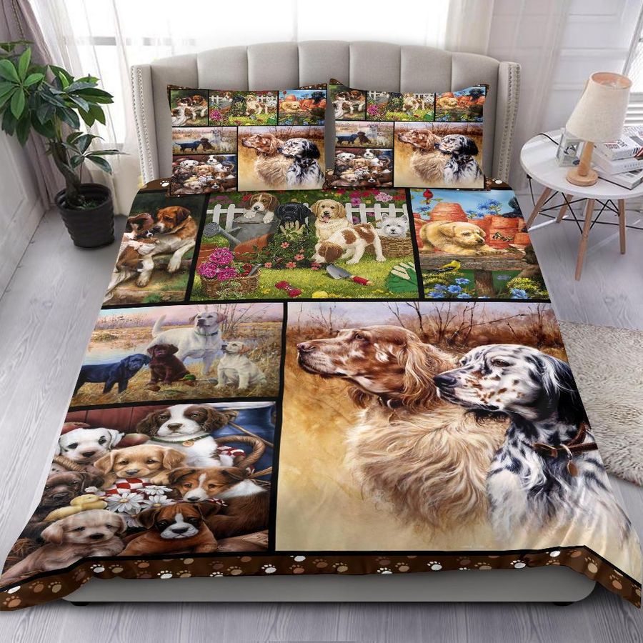 Dogs And Puppies Bedding Set Duvet Cover Set