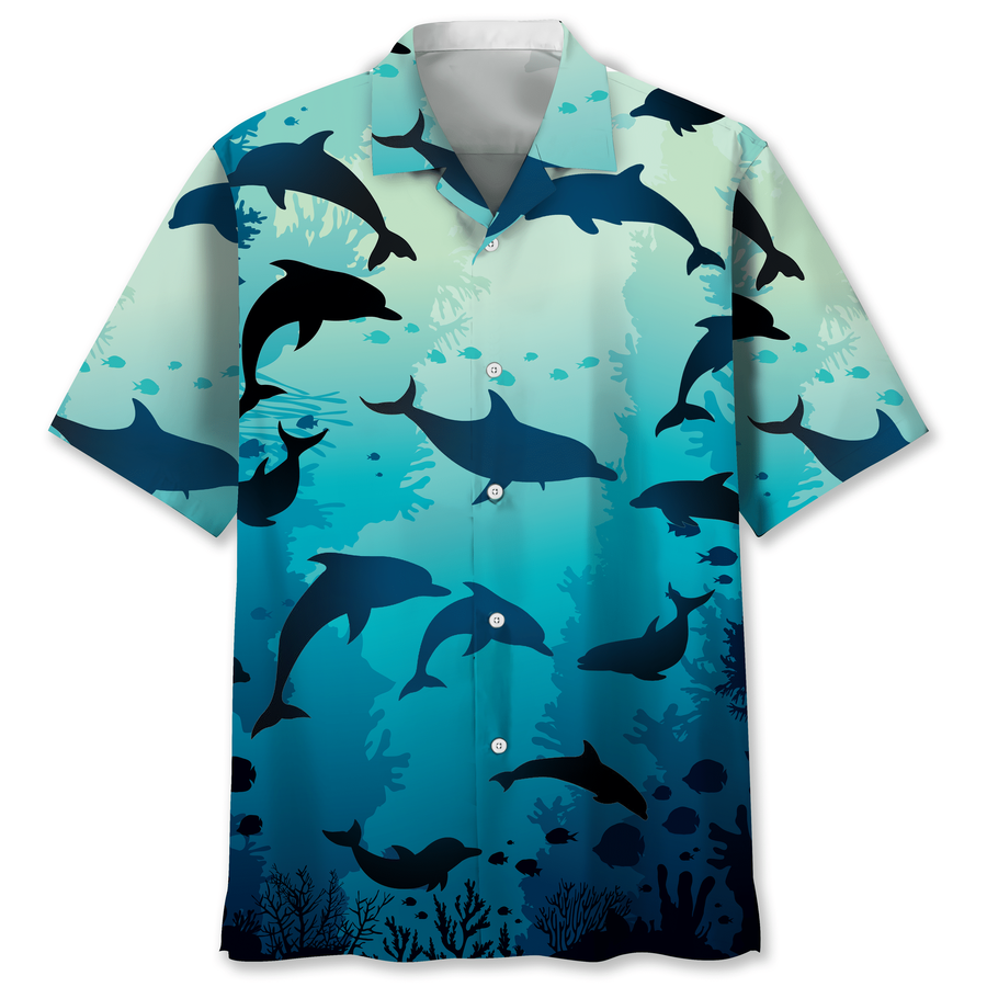 Dolphin Beach Hawaiian Shirt.png