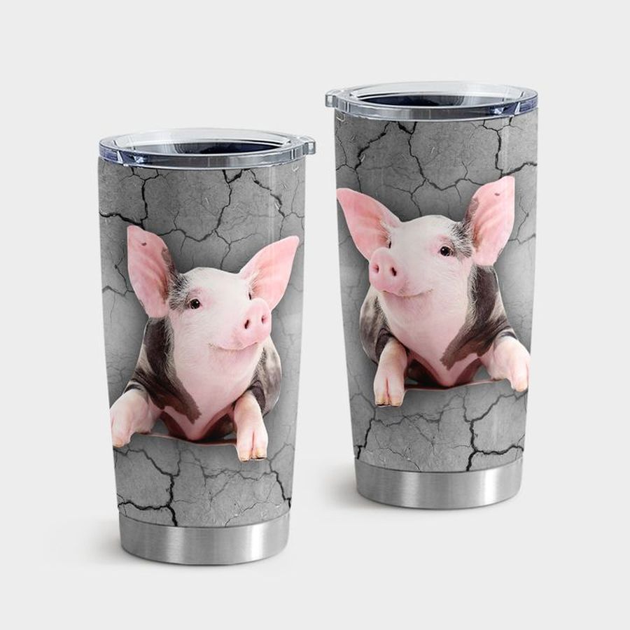 Domestic Pig Stainless Steel Tumbler, Cute Pig Tumbler Tumbler Cup 20oz , Tumbler Cup 30oz, Straight Tumbler 20oz