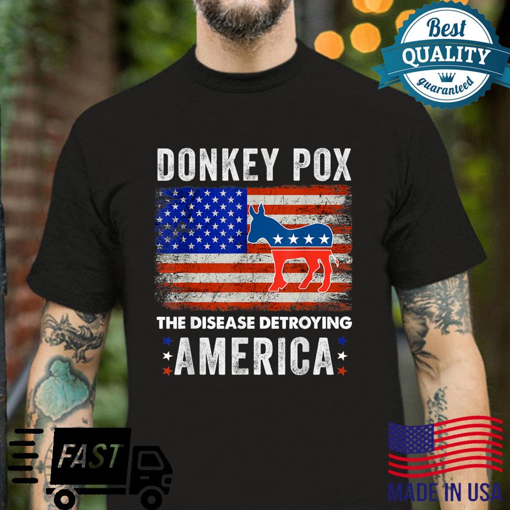 Donkey Pox The Disease Destroying America Donkeypox Retro Shirt