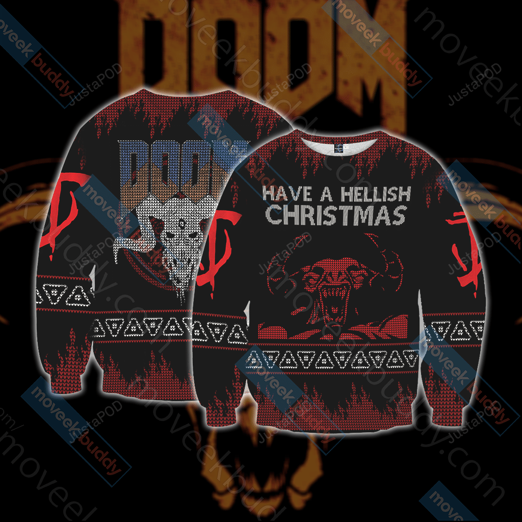 Doom 3D Ugly Sweater Ugly Sweater Christmas Sweaters Hoodie Sweater