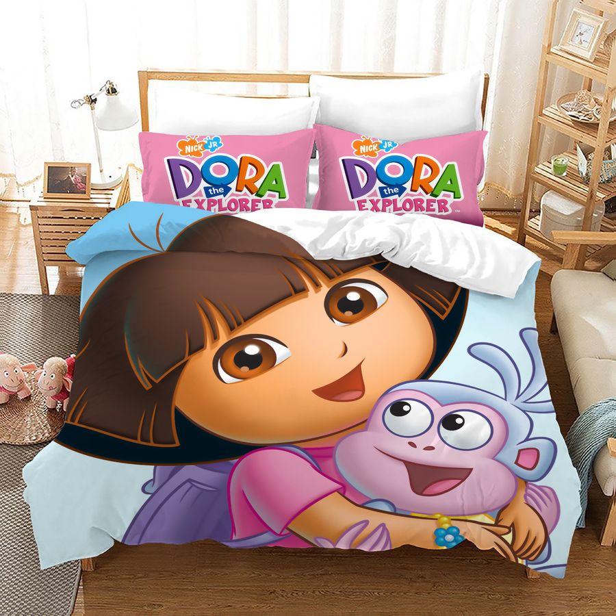 Dora The Explorer #10 Duvet Cover Quilt Cover Pillowcase Bedding