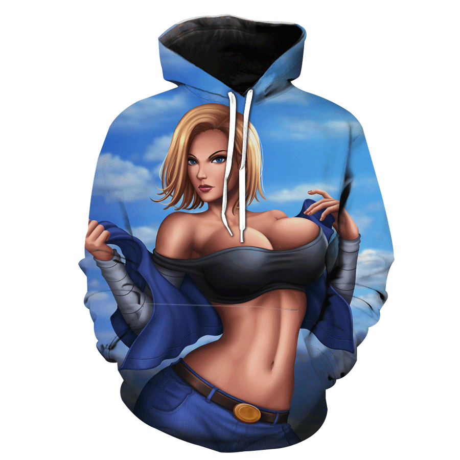 Dragon Ball Z Android 18 Sexy Android 18 Hoodie 3D
