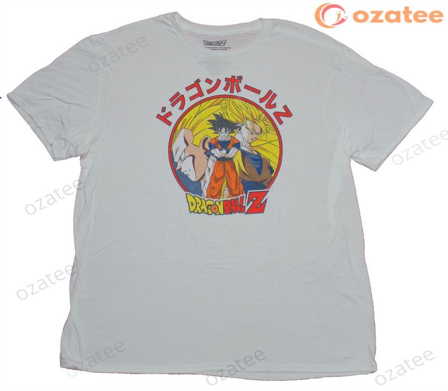 Dragon Ball Z T-Shirt – Goku Arms Crossed Over Saiyan Kanji