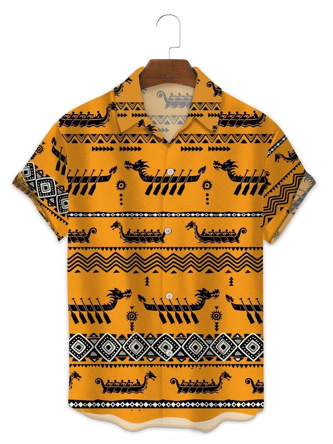 dragon boat egypt partern Hawaiian Shirt