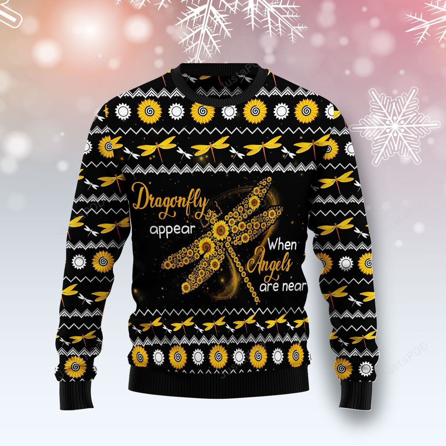 Dragonfly Sunflower Ugly Christmas Sweater Ugly Sweater Christmas Sweaters Hoodie