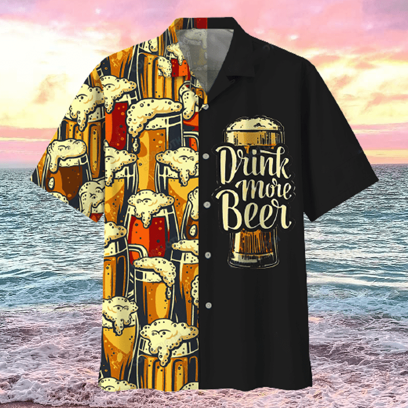 Drink More Beer Aloha Hawaiian Shirt