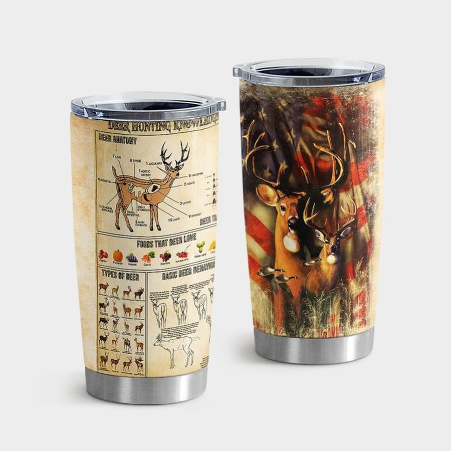 Duck Hunting Insulated Cups, Deer Hunting Knowledge Tumbler Tumbler Cup 20oz , Tumbler Cup 30oz, Straight Tumbler 20oz