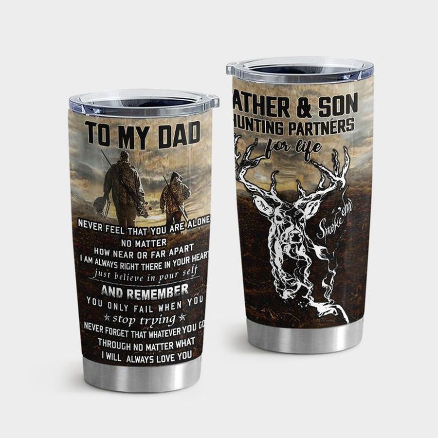 Duck Hunting Tumbler With Lid, Deer Hunting To My Dad Tumbler Tumbler Cup 20oz , Tumbler Cup 30oz, Straight Tumbler 20oz