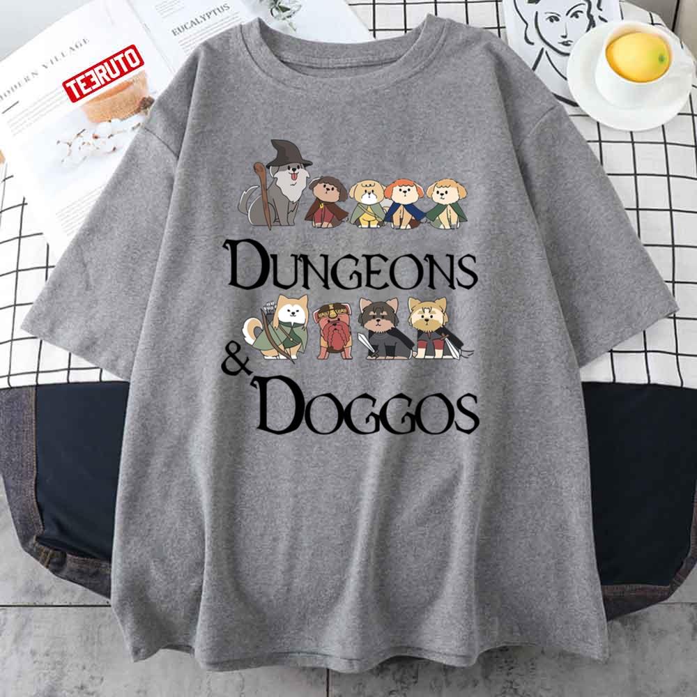 Dungeons And Doggos Cute The Lord Of The Rings Unisex T-Shirt