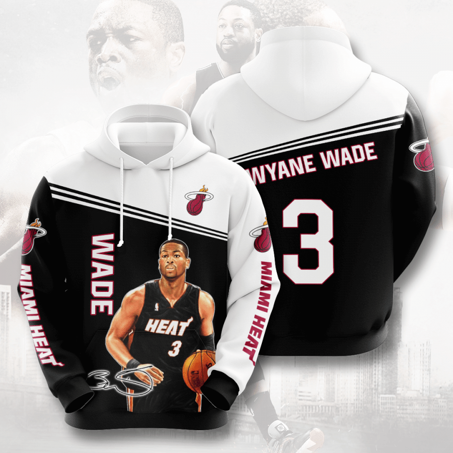 Dwyane Wade Miami Heat Baby Yoda Dwyane Wade Miami Heat 3D Hoodie