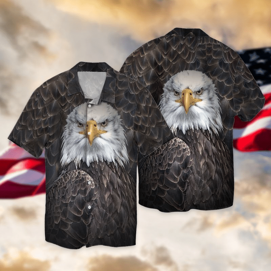 Eagle Gift For Men And Women Graphic Print Short Sleeve Hawaiian Casual Shirt size S - 5XL.png
