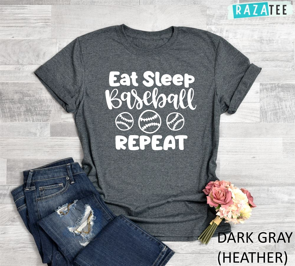 Eat Sleep Baseball Repeat Shirt, Baseball Lovers Gift, Gift for Women