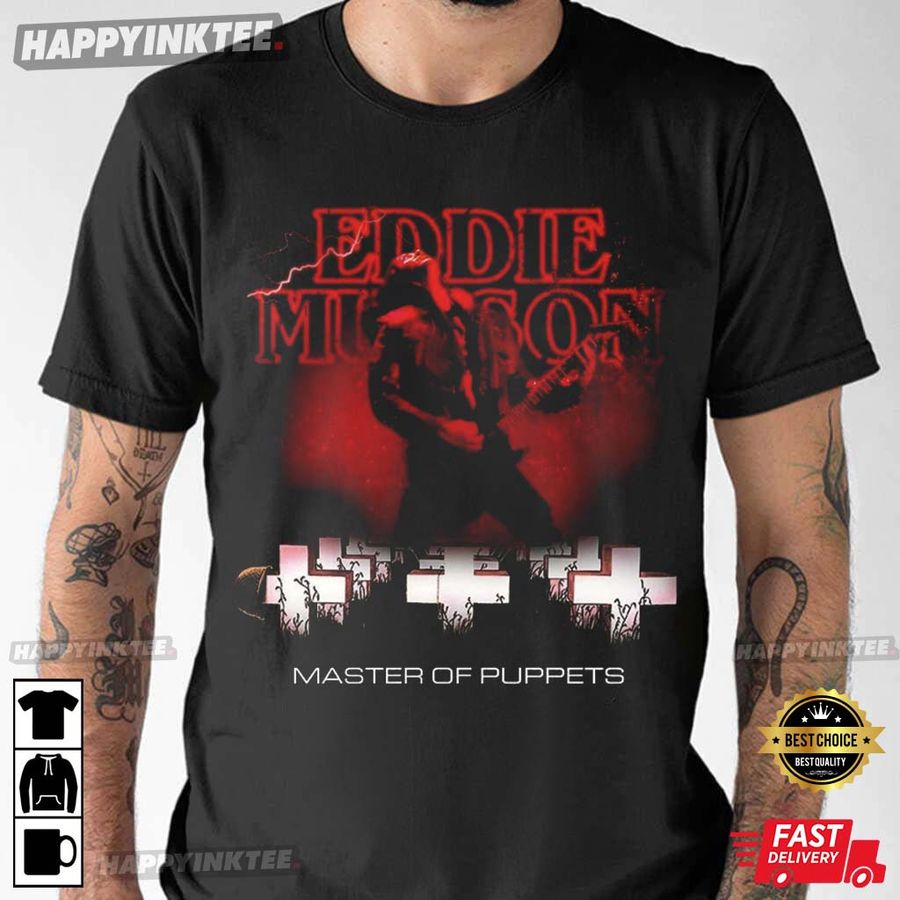 Eddie Munson Guitar Metallica Master Of Puppets T-Shirt