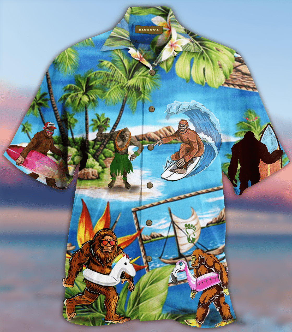 Eddora™ Amazing Bigfoot Hawaiian Shirt - TD527