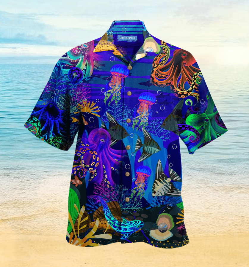 Eddora™ Neon Octopus Hawaiian Shirt - TD660.png