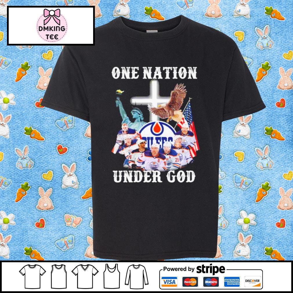 Edmonton Oilers One Nation Under God Signatures Shirt