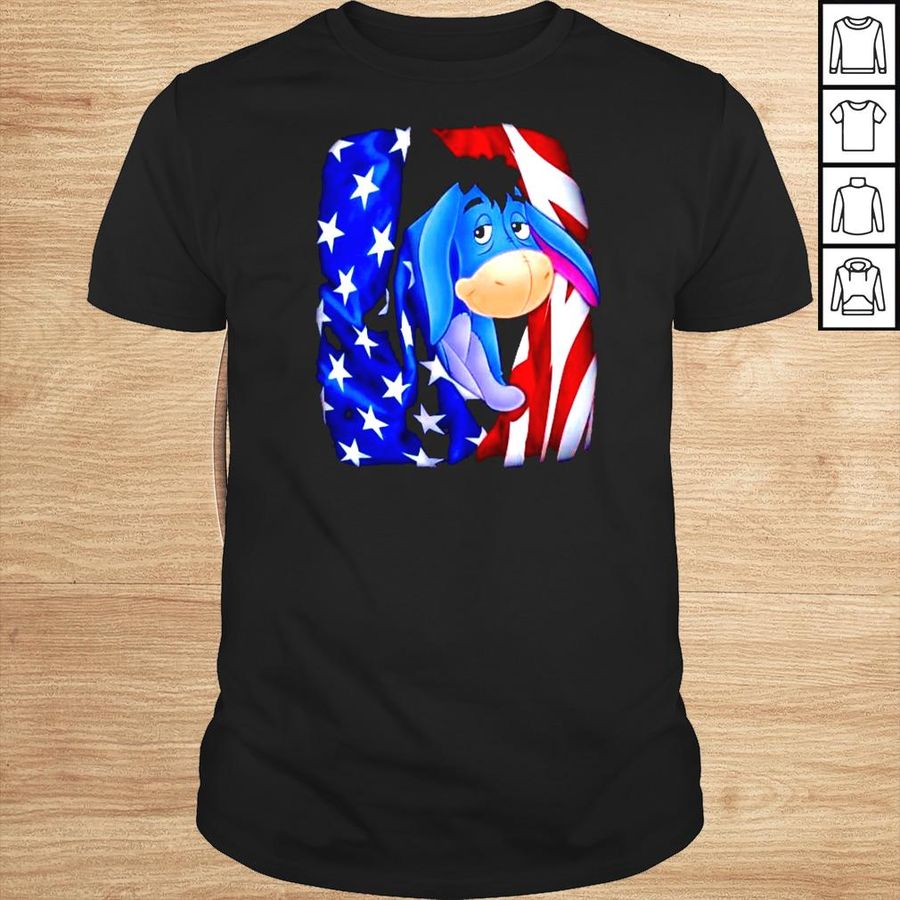Eeyore Flag American 4th Of July Colorful Disney Graphic Cartoon TShirt
