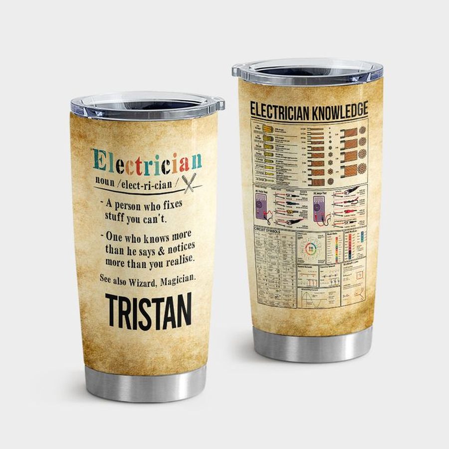 Electrician Travel Tumbler, Awesome Electrician Tumbler Tumbler Cup 20oz , Tumbler Cup 30oz, Straight Tumbler 20oz