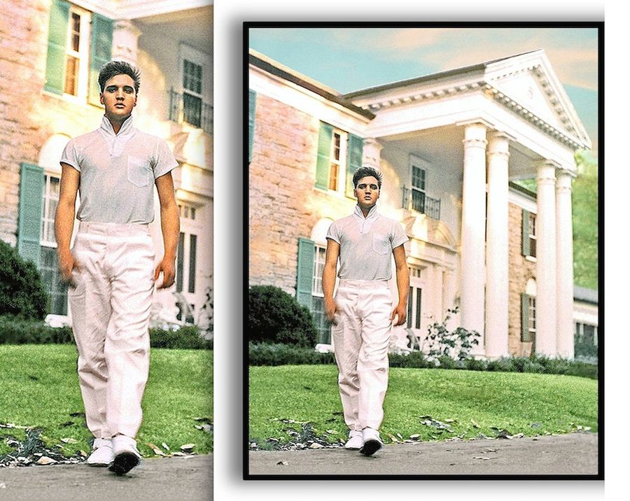 ELVIS PRESLEY At Graceland • 1957 • A Rare CLASSIC • H Q - Non-Fade Poster  Print Reproduction • By Michael Ochs • Available Framed !!!