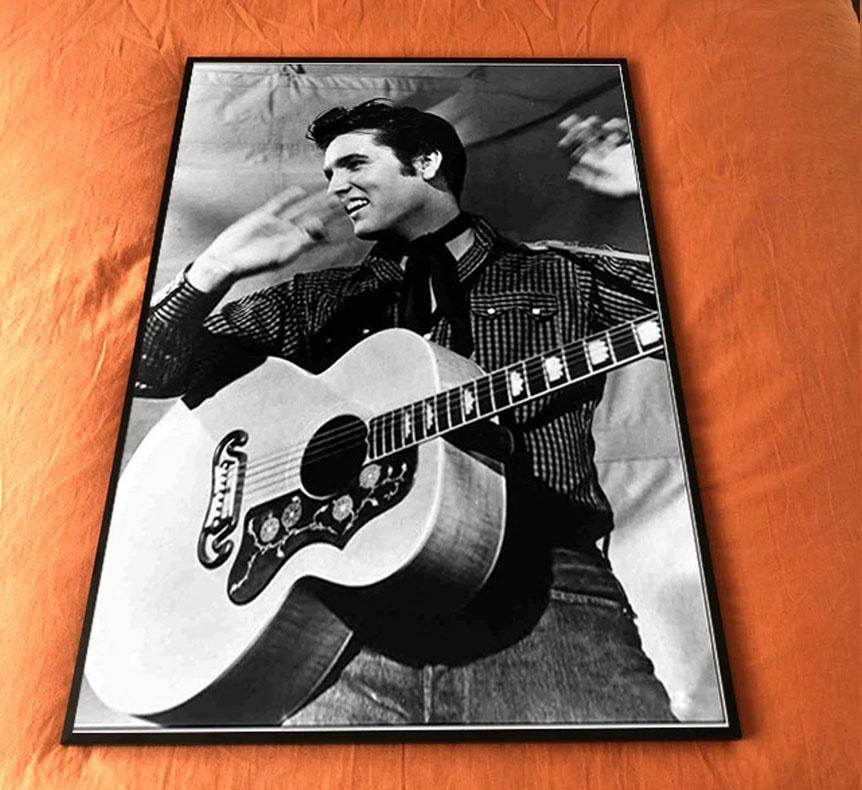 Elvis Presley Black And White Poster