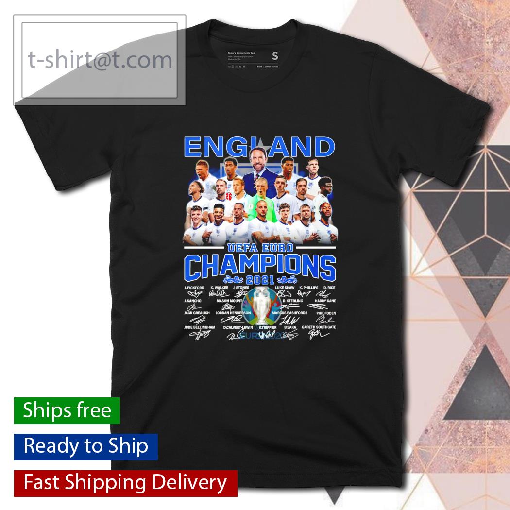 England UEFA Euro Champions 2021 signatures men’s t-shirt