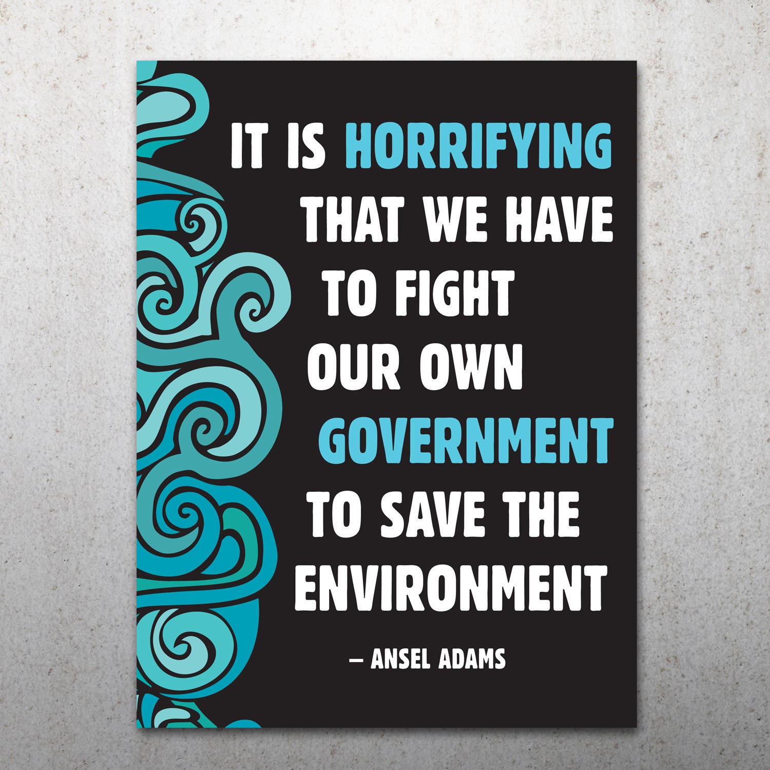 Environment Quote PRINTABLE Protest Poster  Climate March, Climate Change, Trump Protest Sign