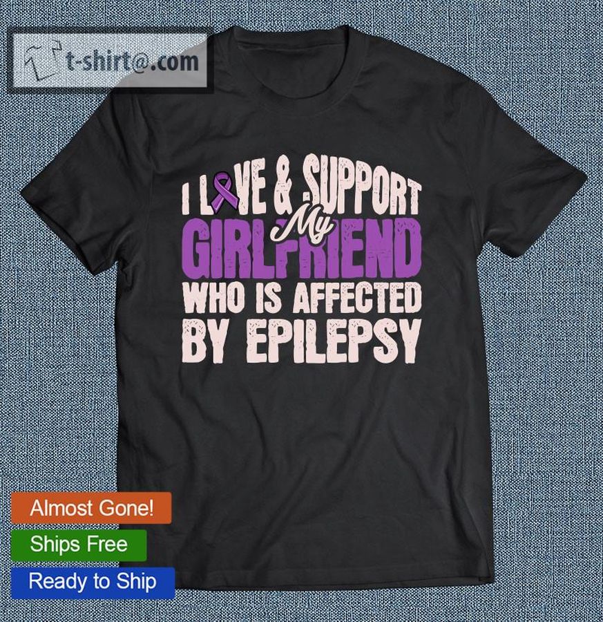Epilepsy Awareness Shirts Support Purple Girlfriend T-shirt