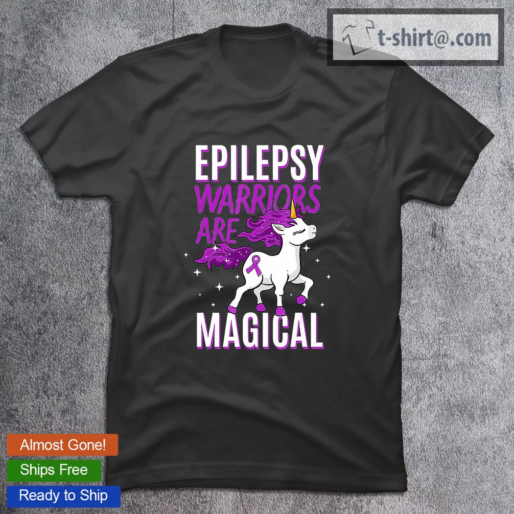 Epilepsy Warrior Purple Ribbon Epileptic Unicorn T-Shirt