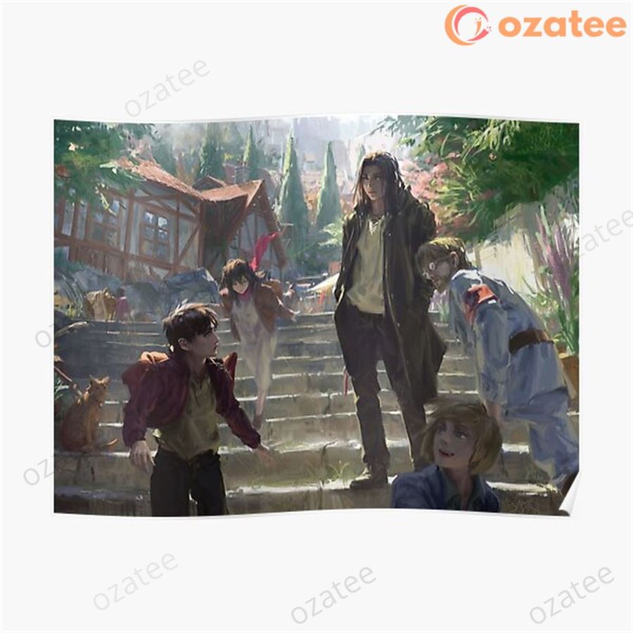 Eren And Zeke In Paths Print Home Printing Gift Canvas