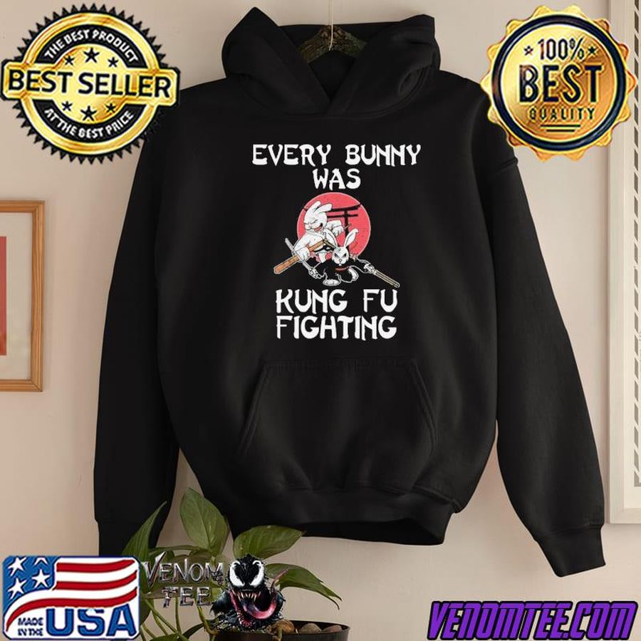 Every bunny was kung fu fighting funny easter rabbit kids youth shirt