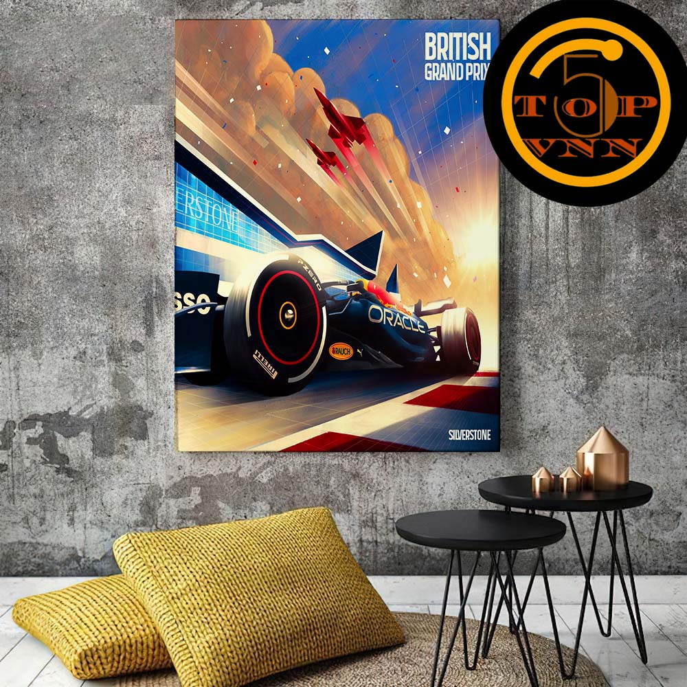 F1 British GP Oracle Red Bull Racing Back At Silverstone Fan Gifts Poster Canvas