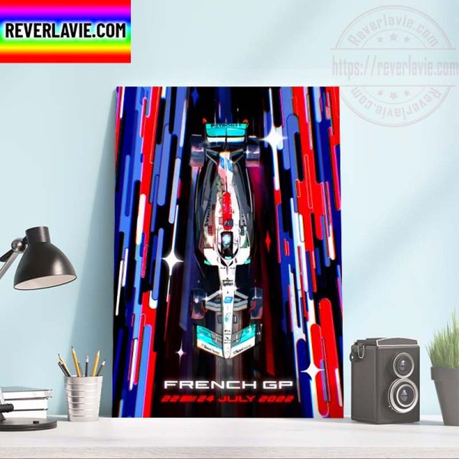 F1 French GP Mercedes-AMG PETRONAS F1 Team Bonjour Home Decor Poster Canvas