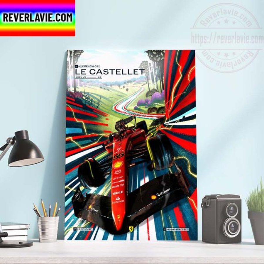 F1 Scuderia Ferrari French GP Back For More At Le Castellet Home Decor Poster Canvas