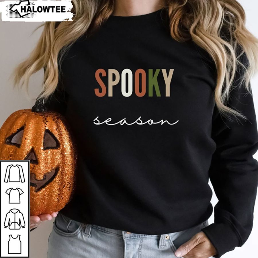 Fall Autumn Sweatshirt Groovy Spooky Season Sweatshirt Gift For Halloween
