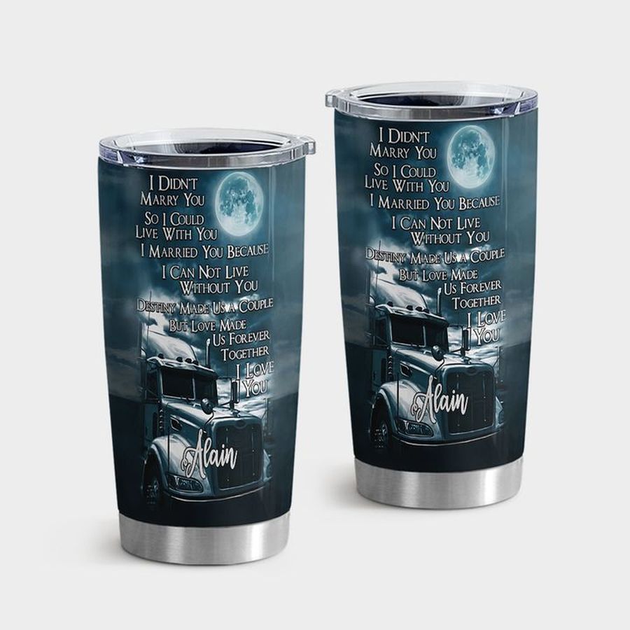 Family Insulated Cups, To My Trucker Wife Tumbler Tumbler Cup 20oz , Tumbler Cup 30oz, Straight Tumbler 20oz
