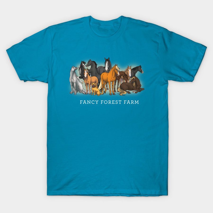 Fancy Forest Farm • Family Portrait • White Text Shirt T-shirt, Hoodie, SweatShirt, Long Sleeve