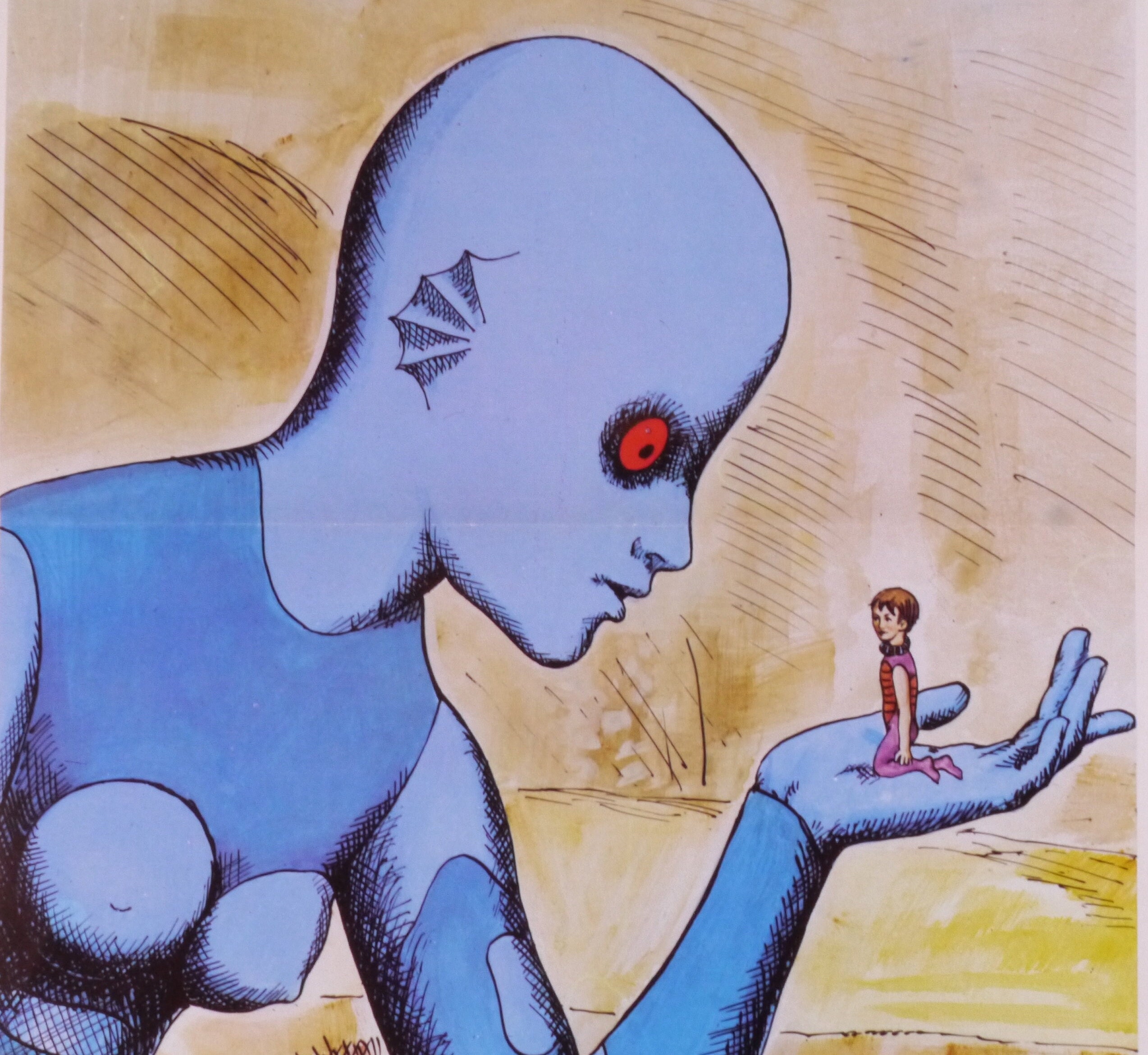 Fantastic Planet-An Original Vintage Italian Movie Poster for Rene Laloux's Mind-Bending Sci-Fi Adventure with Cynthia Adler and Max Amyl