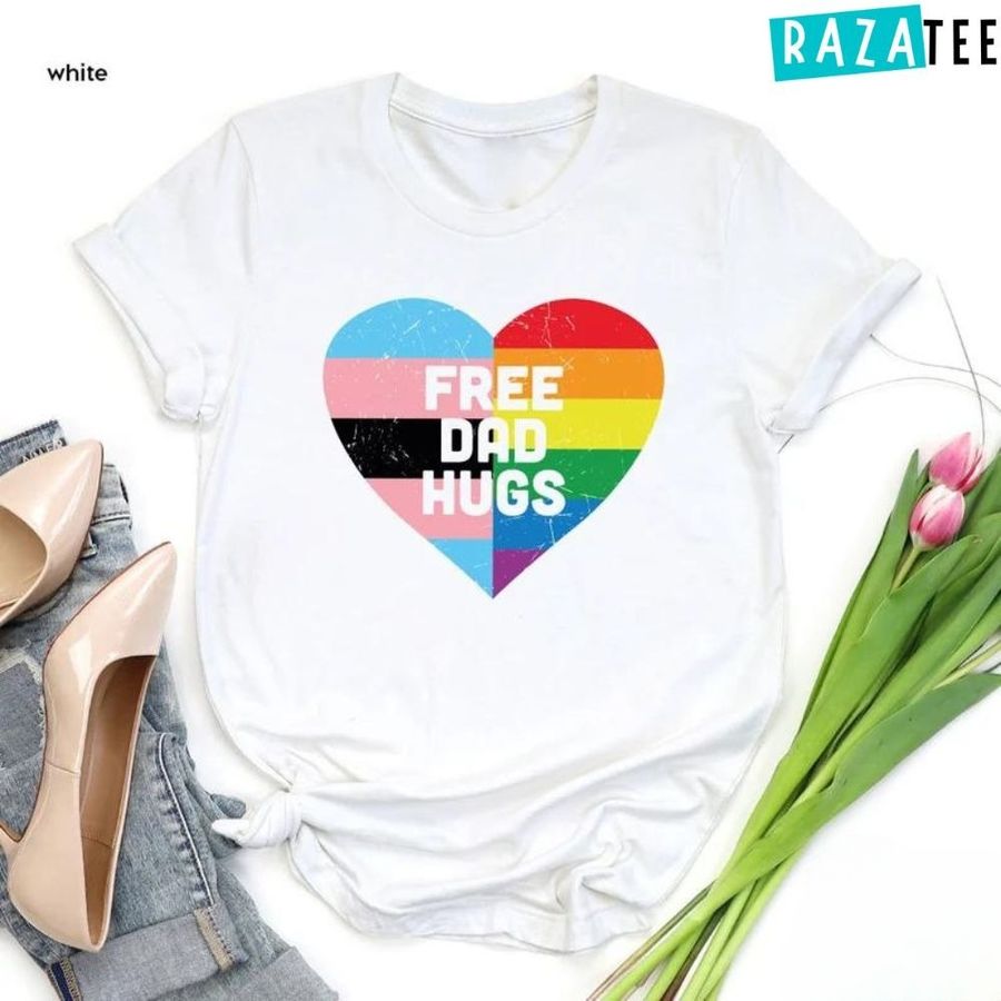 Fathers Day Gift, Protect Trans Kids Shirt, Free Dad Hugs Shirt, Trans Shirt, LGBT Shirt, Bisexual Shirt