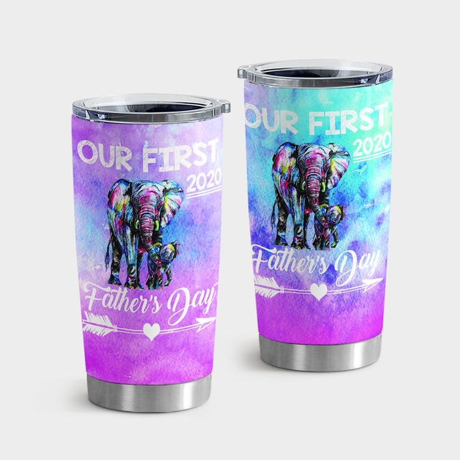 Father's Day Stainless Steel Tumbler, Elephant Fathers Day Tumbler Tumbler Cup 20oz , Tumbler Cup 30oz, Straight Tumbler 20oz