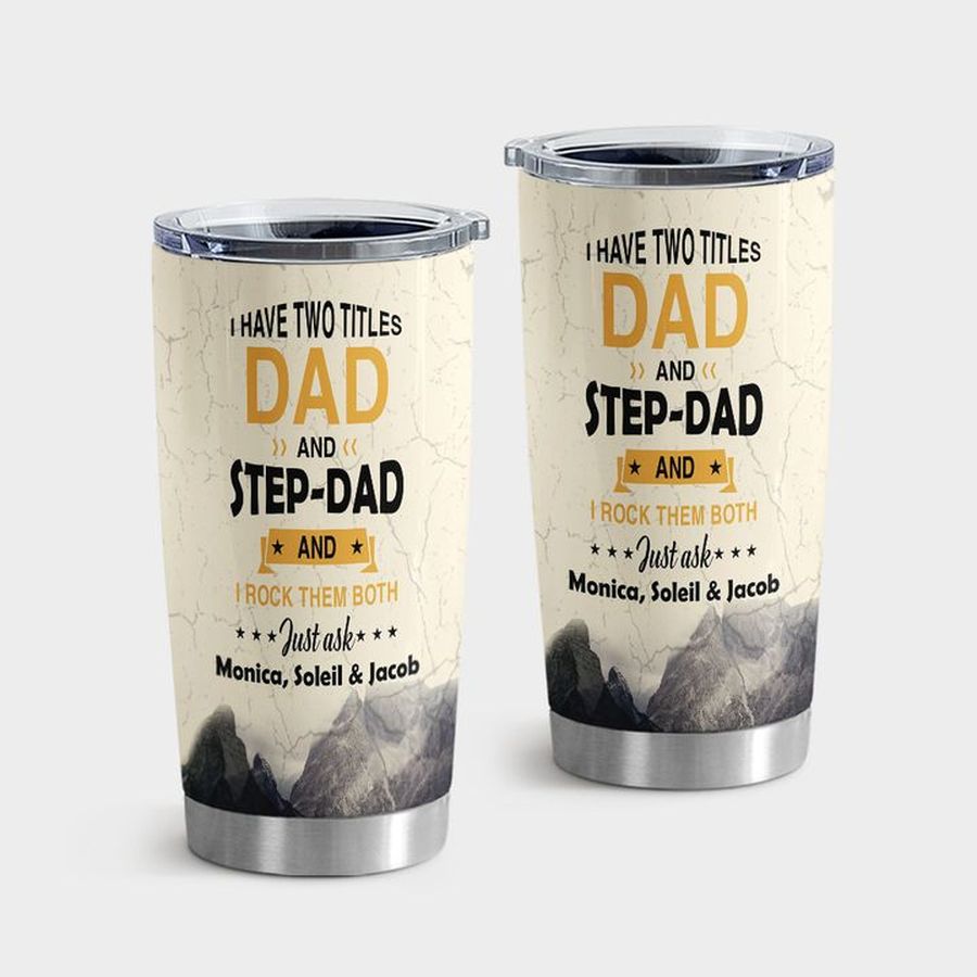 Father's Day Tumbler With Lid, Dad And Step Dad Tumbler Tumbler Cup 20oz , Tumbler Cup 30oz, Straight Tumbler 20oz