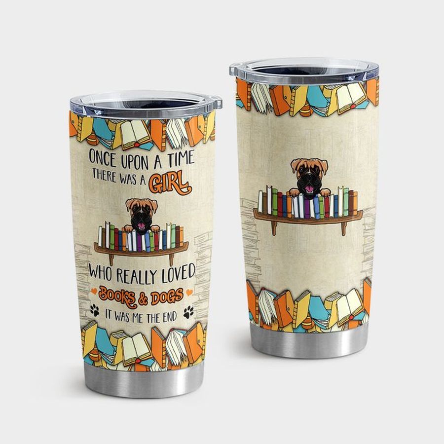 Female Tumbler Cups, A Girl Really Loved Golden Retrievers And Books Tumbler Tumbler Cup 20oz , Tumbler Cup 30oz, Straight Tumbler 20oz